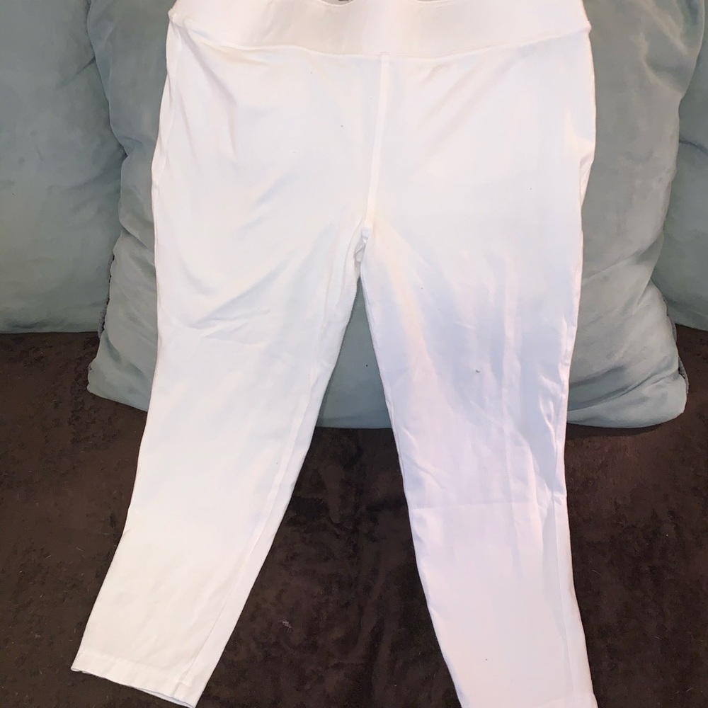 INC elastic waist white leggings with pockets, XL